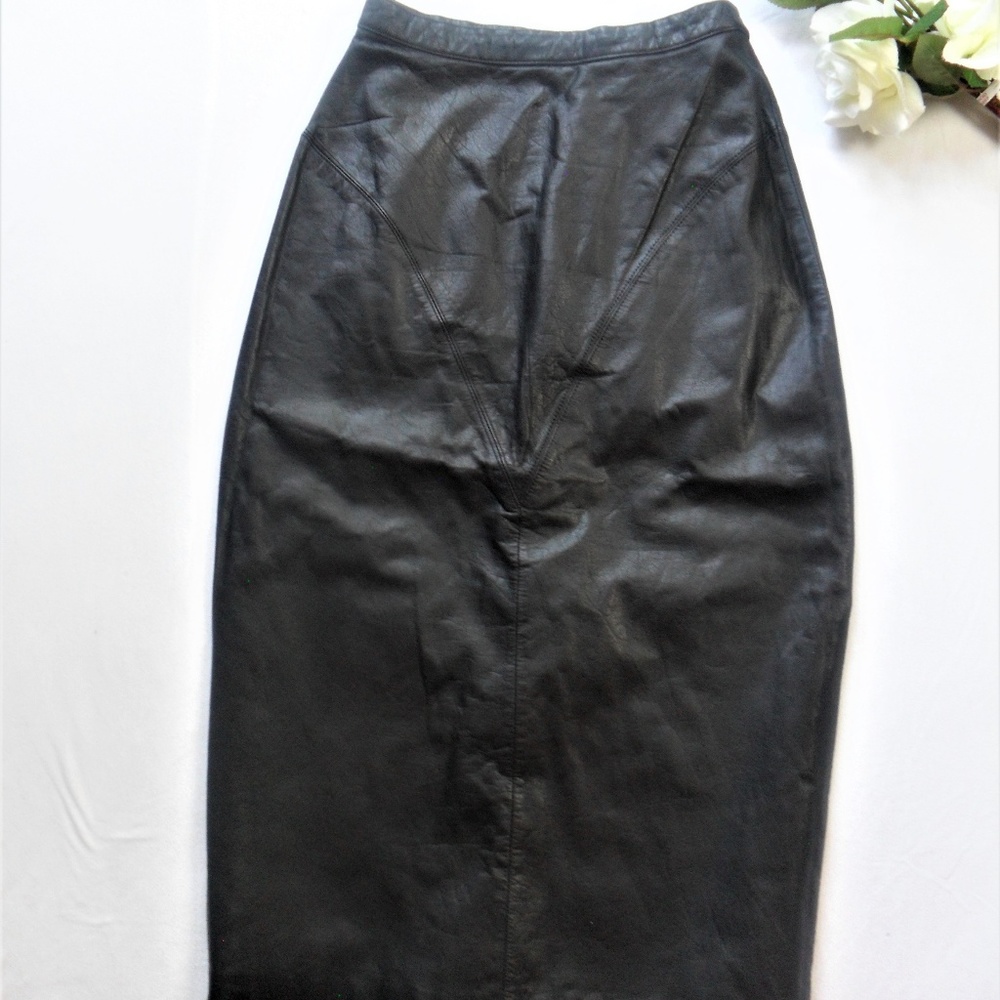Black Leather skirt size 5/6